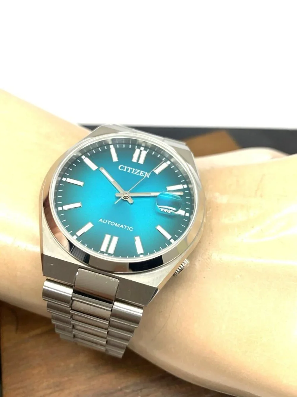 Citizen Men's Watch NJ0151-88X Tsuyosa Automatic Blue Dial Silver Steel 40mm